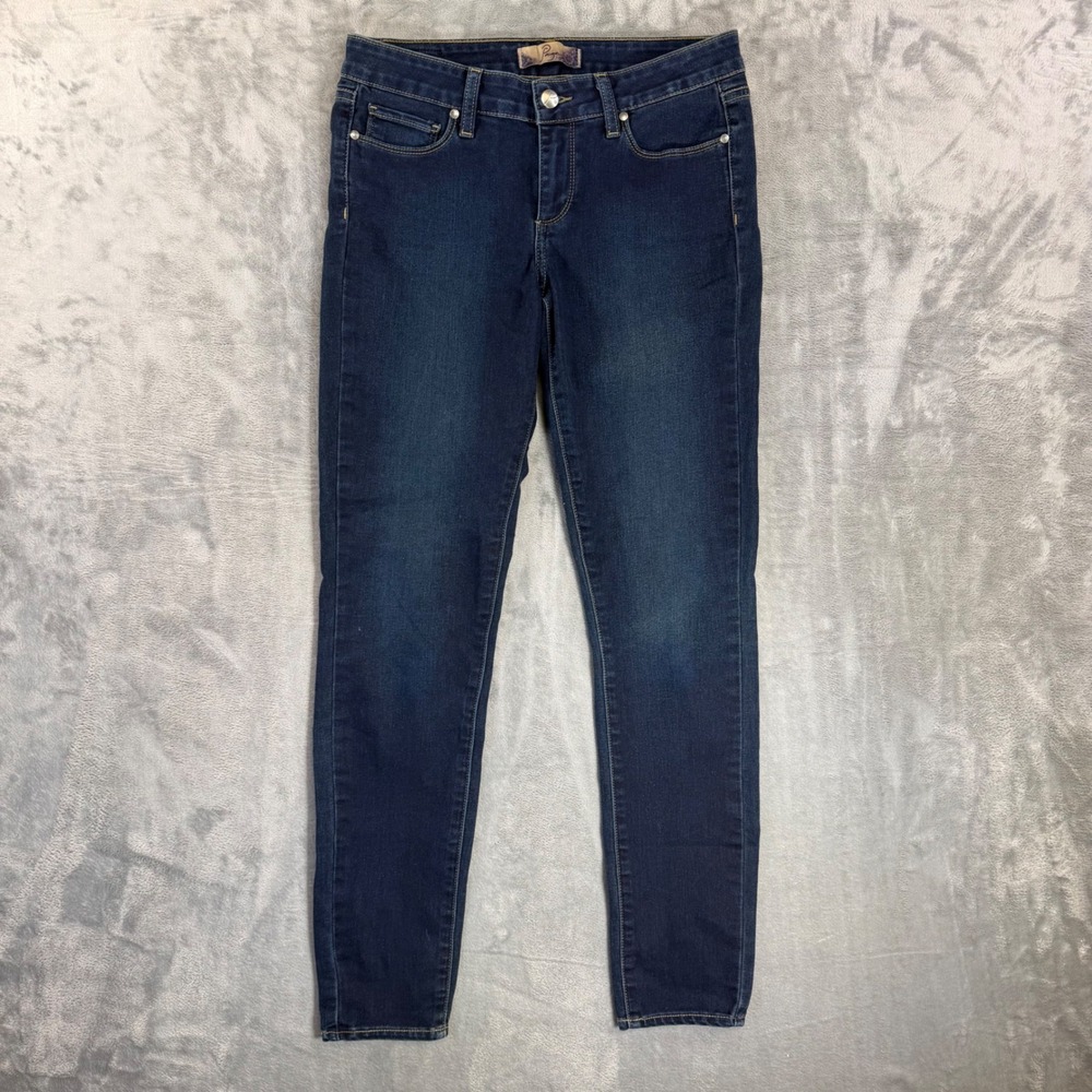 Paige Peg Super Skinny Jeans Women's Size 27 Blue Dark Wash Stretch‎ Denim Pants